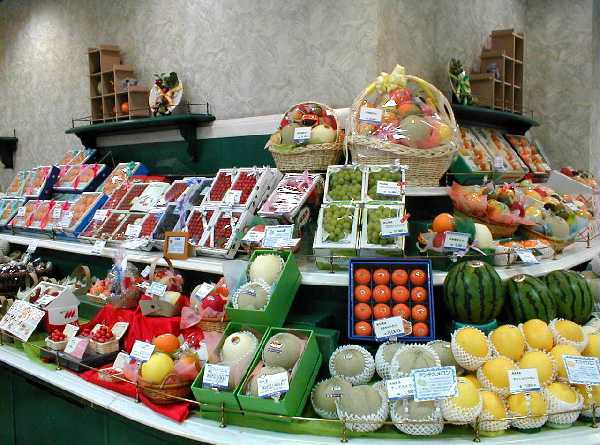 Fruit display at Mitsukoshi