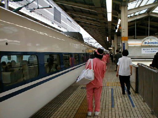 The bullet train arrives in Tokyo