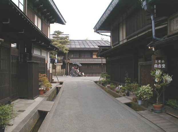 Merchant street in Takayama.