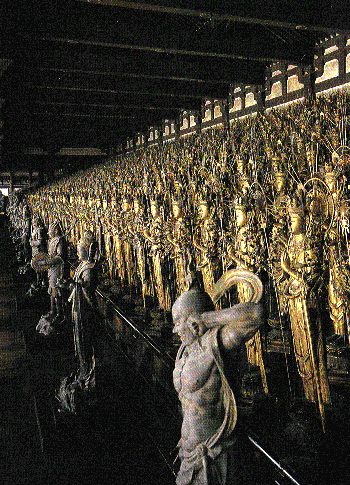 1001 goddesses of mercy in Sanju-sangen-do in Kyoto